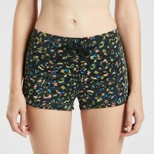 ATHLETA Leopard Surge Swim Short Beach Boat Active Size Medium
